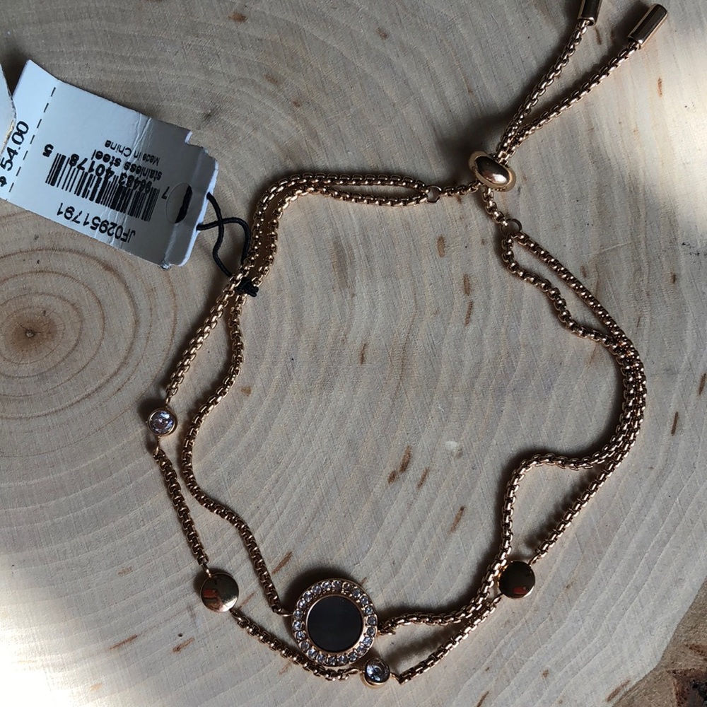 NWT FOSSIL ROSE GOLD DOUBLE STRAND BRACELET! - Picture 4 of 5